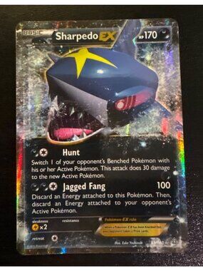 Sharpedo EX 91/160 Holo Rare Pokémon Card 2015 XY Primal Clash